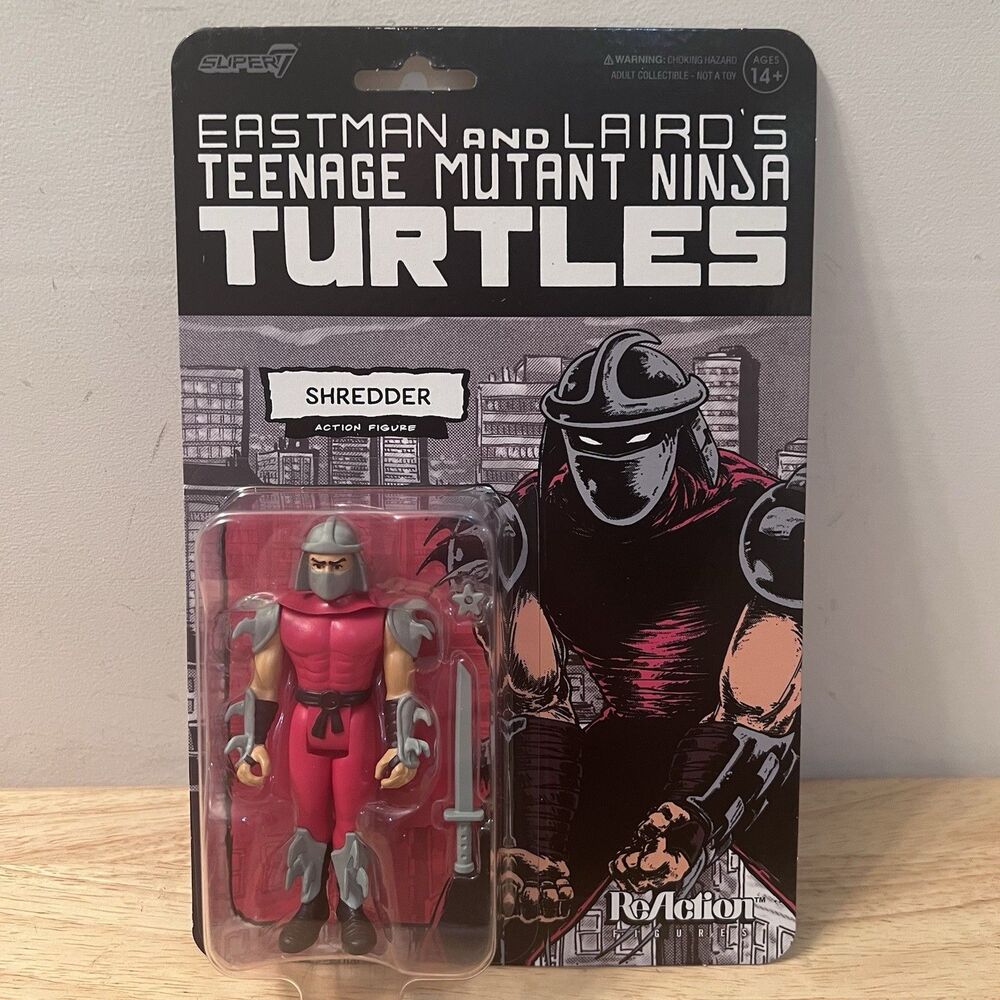 Super7 ReAction TMNT Shredder Comic Color 3.75" Figure NEW